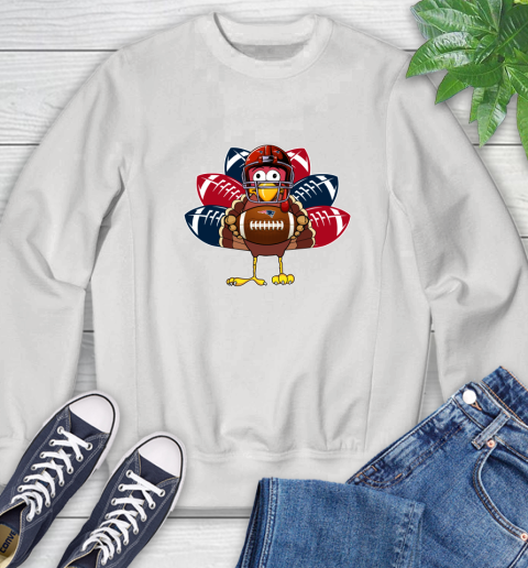 New England Patriots Turkey Thanksgiving Day Sweatshirt