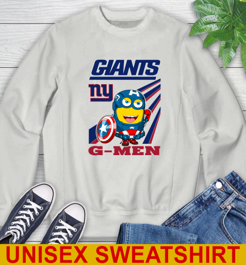 NFL Football New York Giants Captain America Marvel Avengers Minion Shirt Sweatshirt 5