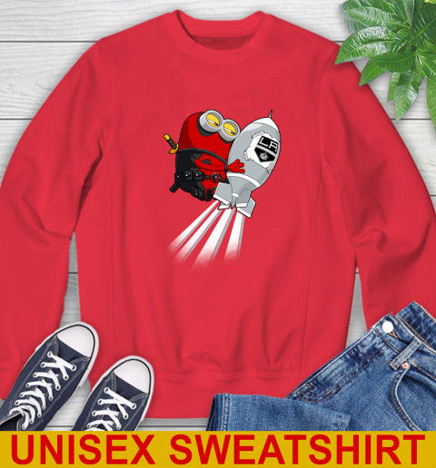 NHL Hockey Los Angeles Kings Deadpool Minion Marvel Shirt Sweatshirt 12