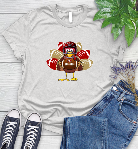San Francisco 49ers Turkey Thanksgiving Day Women's T-Shirt