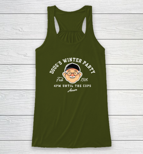 Dougs Winter Party February, Invite Winter Party Celebrate Racerback Tank 2