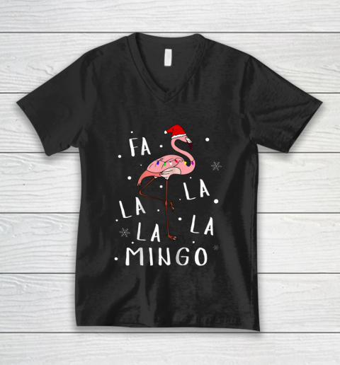 Fa La La La Mingo Funny Christmas Cute Math Fa La 8 V-Neck T-Shirt