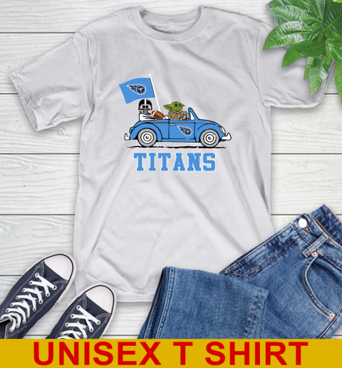 NFL Football Tennessee Titans Darth Vader Baby Yoda Driving Star Wars Shirt T-Shirt 12