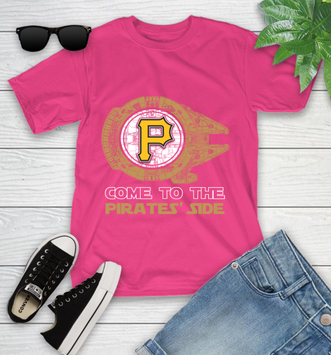MLB Come To The Pittsburgh Pirates Side Star Wars Baseball Sports Youth T-Shirt 11