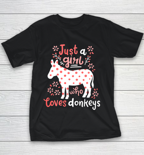 Donkey Gift Just a Girl Who Loves Donkey Youth T-Shirt