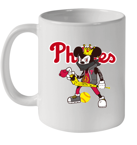 Philadelphia Phillies MLB Baseball Mickey Peace Sign Sports Ceramic Mug 11oz
