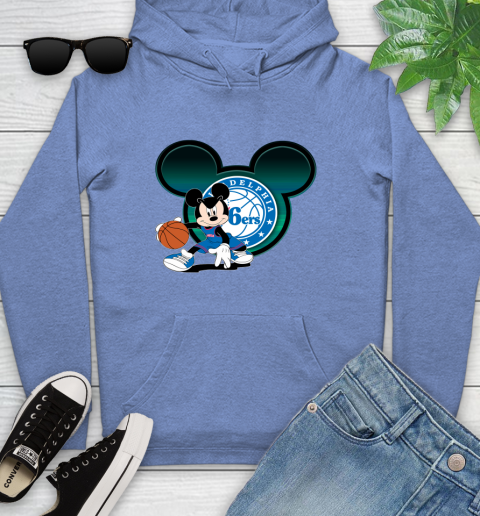 NBA Philadelphia 76ers Mickey Mouse Disney Basketball Youth Hoodie 12