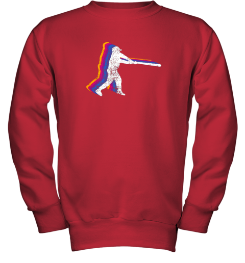 sdi4 baseball shirt player gift vintage youth sweatshirt 47 front red