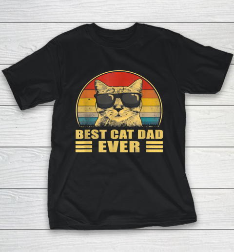 Best Cat Dad Ever Bump Fit Father's Day Gift Daddy Youth T-Shirt
