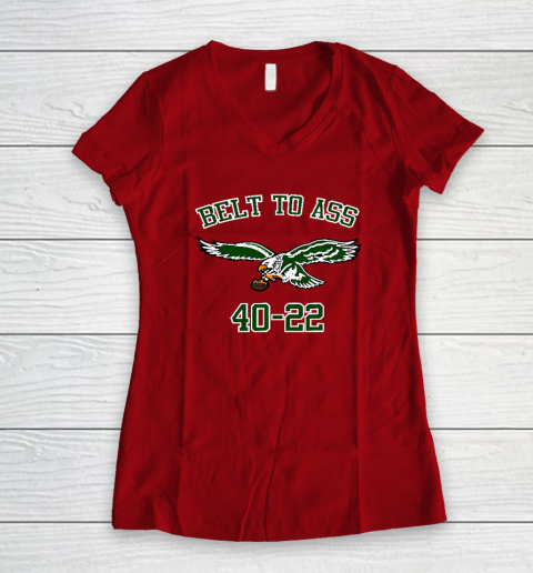 Belt to Ass 40  22 Women's V-Neck T-Shirt 5