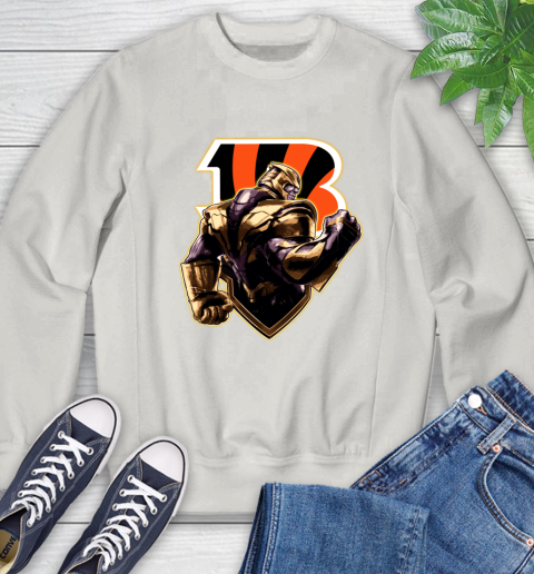 NFL Thanos Avengers Endgame Football Sports Cincinnati Bengals Sweatshirt 12