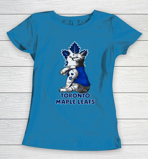 NHL My Cat Loves Toronto Maple Leafs Hockey Women's T-Shirt 6