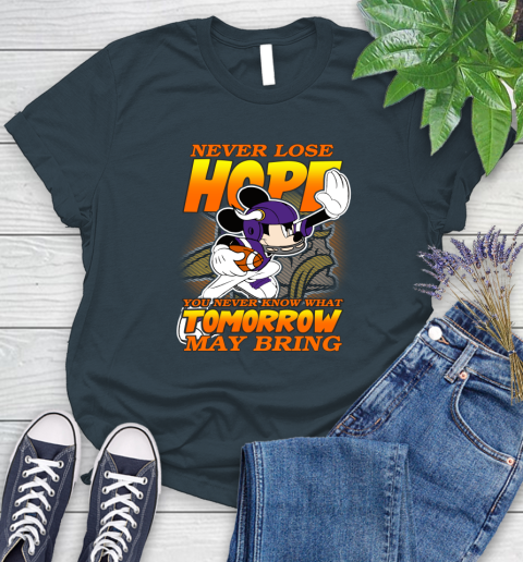 Minnesota Vikings NFL Football Mickey Disney Never Lose Hope Women's T-Shirt 11