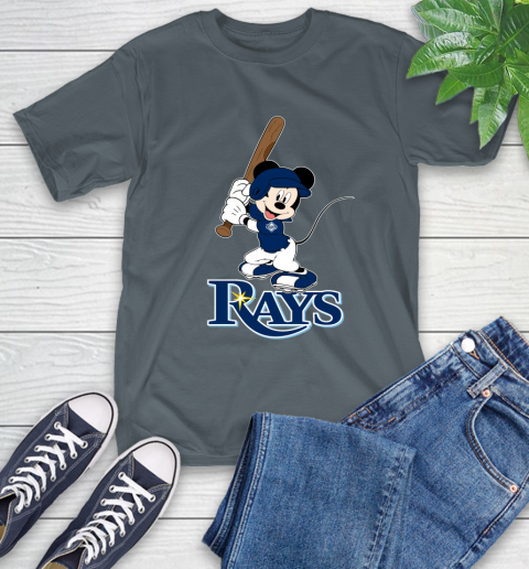 MLB Baseball Tampa Bay Rays Cheerful Mickey Mouse Shirt T-Shirt - Image 8