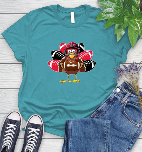 Kansas City Chiefs Turkey Thanksgiving Day Women's T-Shirt 12
