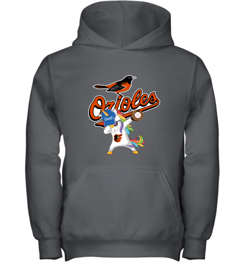 Hip Hop Dabbing Unicorn Flippin Love Baltimore Orioles Youth Hoodie