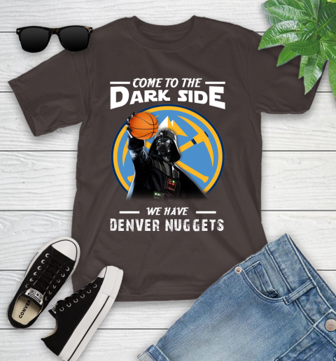 NBA Come To The Dark Side We Have Denver Nuggets Star Wars Darth Vader Basketball Youth T-Shirt 7