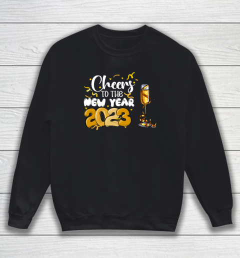 Wine Funny Cheers To The New Year Funny Happy New Year NYE Party Sweatshirt
