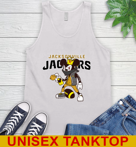 Jacksonville Jaguars NFL Football Mickey Peace Sign Sports Tank Top