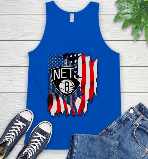 Brooklyn Nets NBA Basketball American Flag Tank Top 4