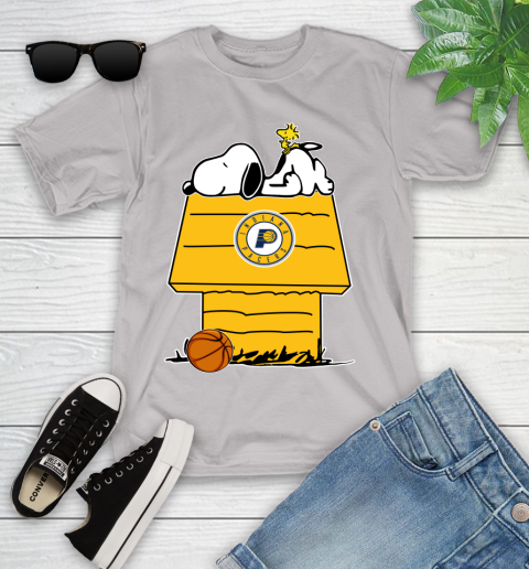 Indiana Pacers NBA Basketball Snoopy Woodstock The Peanuts Movie Youth T-Shirt 12