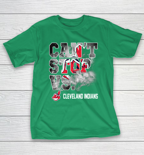 MLB Cleveland Indians Baseball Can't Stop Vs Cleveland Indians T-Shirt 5