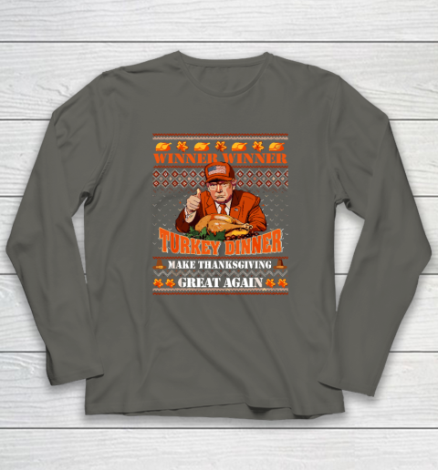 Trump Winner Funny Winner Turkey Dinner Thanksgiving Ugly Long Sleeve T-Shirt 4