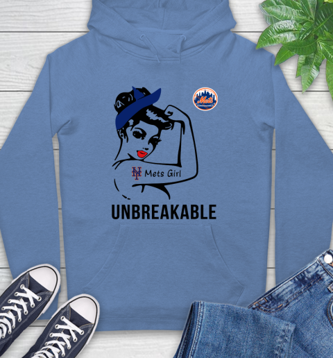 MLB New York Mets Girl Unbreakable Baseball Sports Hoodie 9