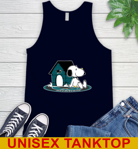 NHL Hockey San Jose Sharks Snoopy The Peanuts Movie Shirt Tank Top 3