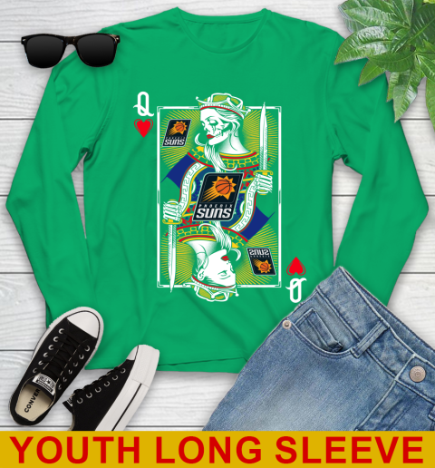 NBA Basketball Phoenix Suns The Queen Of Hearts Card Shirt Youth Long Sleeve 7