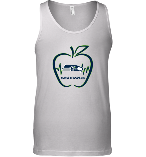 Apple Heartbeat Teacher Symbol Seattle Seahawks Unisex Jersey Tee 