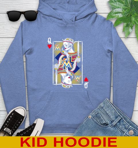 MLB Baseball Miami Marlins The Queen Of Hearts Card Shirt Youth Hoodie 12