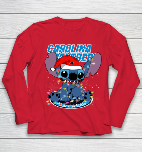 Carolina Panthers NFL Football noel stitch Christmas Youth Long Sleeve 7