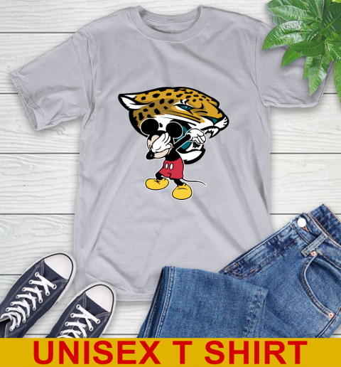 Jacksonville Jaguars NFL Football Dabbing Mickey Disney Sports T-Shirt 6