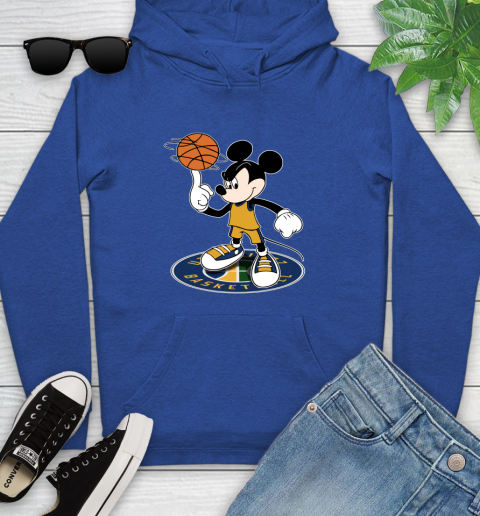 NBA Basketball Utah Jazz Cheerful Mickey Disney Shirt Youth Hoodie 9