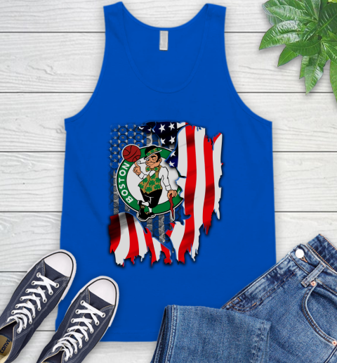 Boston Celtics NBA Basketball American Flag Tank Top 4