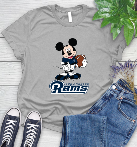 NFL Football Los Angeles Rams Cheerful Mickey Mouse Shirt Women's T-Shirt 5