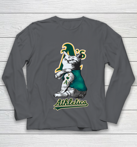 MLB Baseball My Cat Loves Oakland Athletics Youth Long Sleeve 6