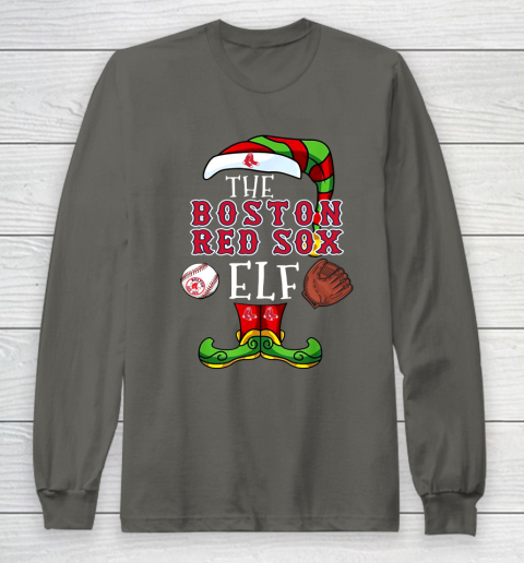 Boston Red Sox Christmas ELF Funny MLB Long Sleeve T-Shirt 5