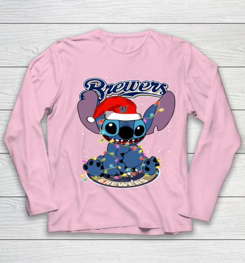 Milwaukee Brewers MLB noel stitch Baseball Christmas Youth Long Sleeve 6