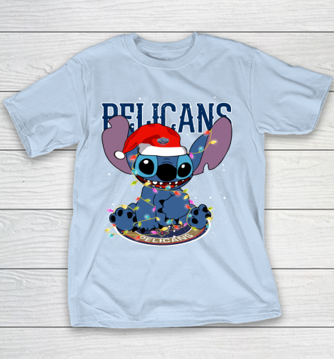New Orleans Pelicans NBA noel stitch Basketball Christmas Youth T-Shirt 4