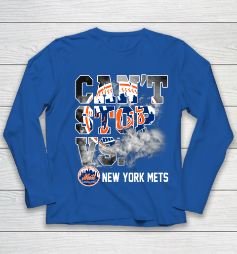 MLB New York Mets Baseball Can't Stop Vs Mets Youth Long Sleeve 7
