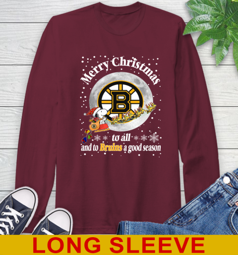 Boston Bruins Merry Christmas To All And To Bruins A Good Season NHL Hockey Sports Long Sleeve T-Shirt 7