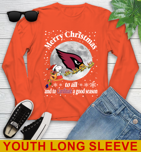 Arizona Cardinals Merry Christmas To All And To Cardinals A Good Season NFL Football Sports Youth Long Sleeve 3