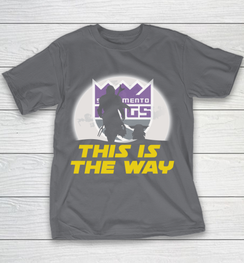 Sacramento Kings NBA Basketball Star Wars Yoda And Mandalorian This Is The Way Youth T-Shirt 5