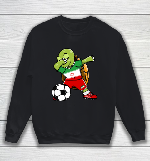 Dabbing Turtle Iran Soccer Fans Jersey Iranian Football Sweatshirt