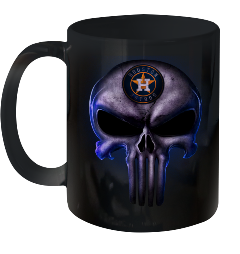 Houston Astros MLB Baseball Punisher Skull Sports Ceramic Mug 11oz