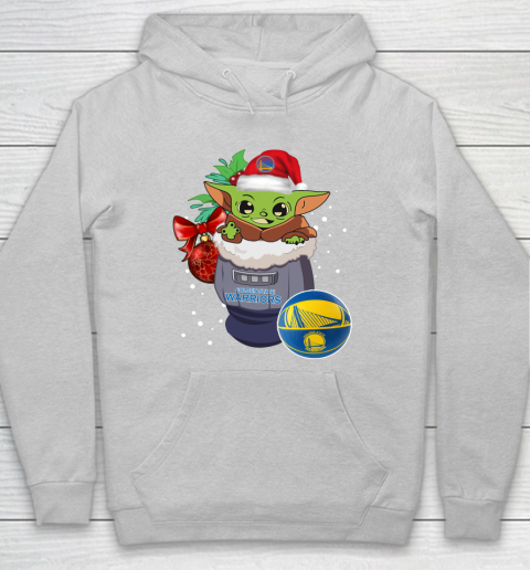 Golden State Warriors Christmas Baby Yoda Star Wars Funny Happy NBA Hoodie 6
