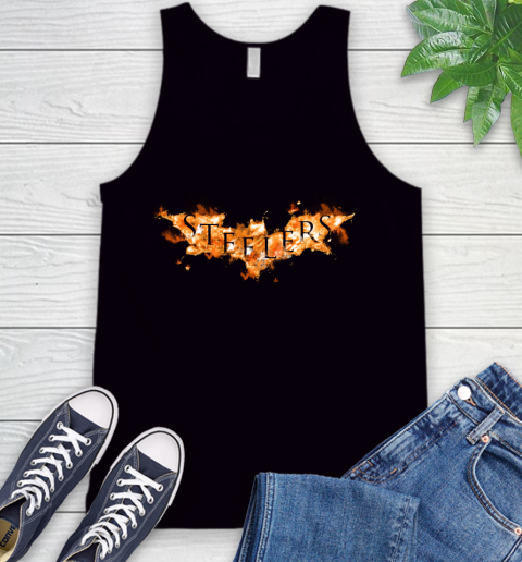 NFL Pittsburgh Steelers Batman Logo DC Football Sports Shirt Tank Top