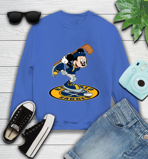 NHL Hockey Buffalo Sabres Cheerful Mickey Disney Shirt Youth Sweatshirt 7